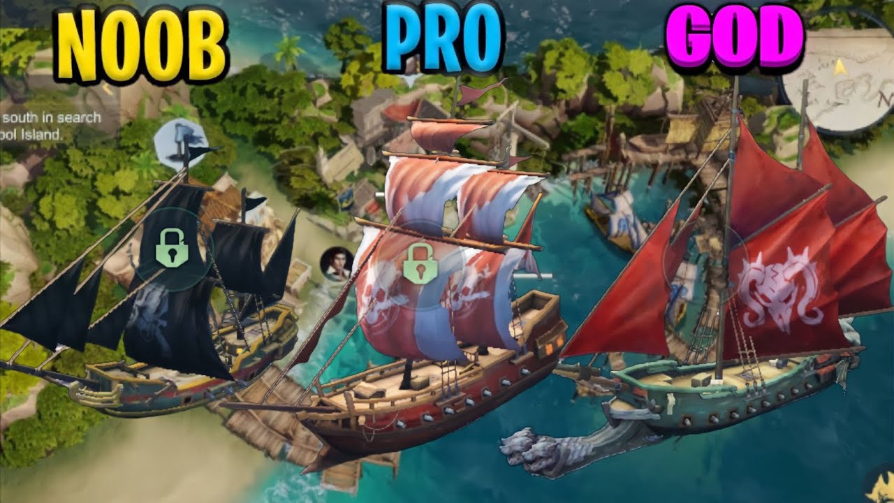 SEA OF THE CONQUEST: PIRATE WAR NOOB VS PRO VS GOD