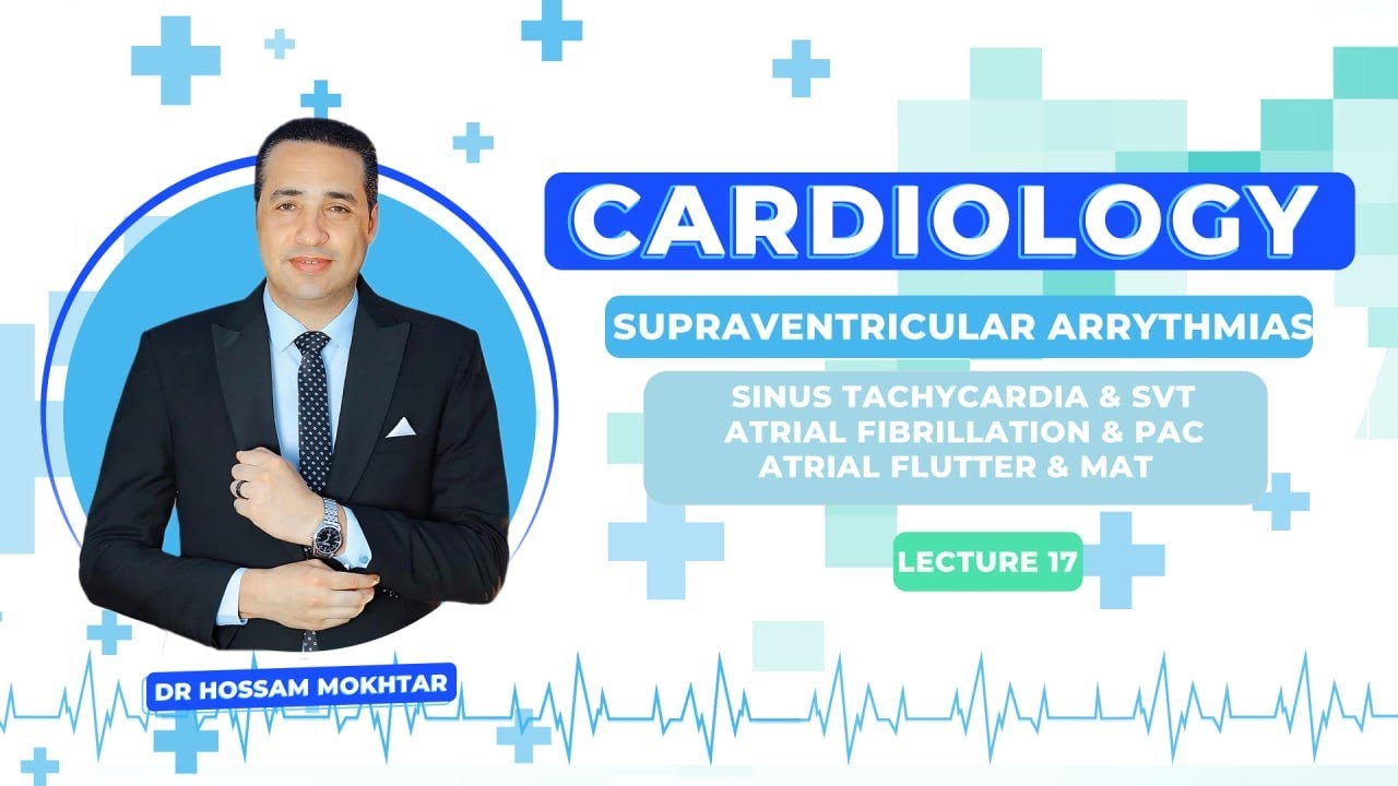 Cardiology - Lec 17 - ll Supraventricular Arrythmias ll ( Sin. Tachy & PACs & SVT & AFL & AF & MAT )