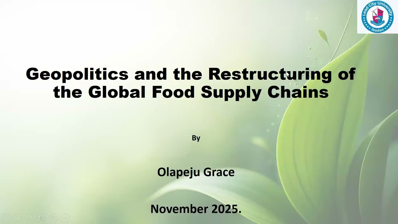 AGR 902  SEMINAR IN GLOBAL ISSUES OCTOBER 28 2025