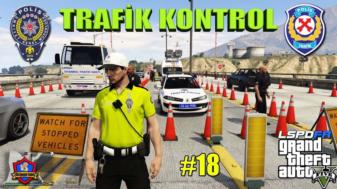 GTA 5 TRAFİK POLİSİ MODU-KÖPRÜ TRAFİK KONTROL-LSPDFR#18
