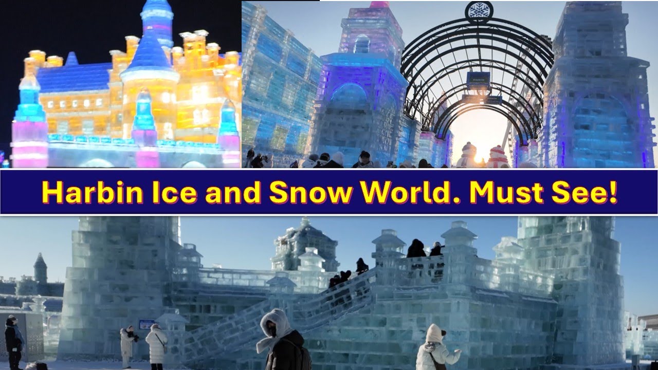 China's LARGEST Ice Festival Will Take Your Breath Away #travelvlog #chinatravel #harbin 