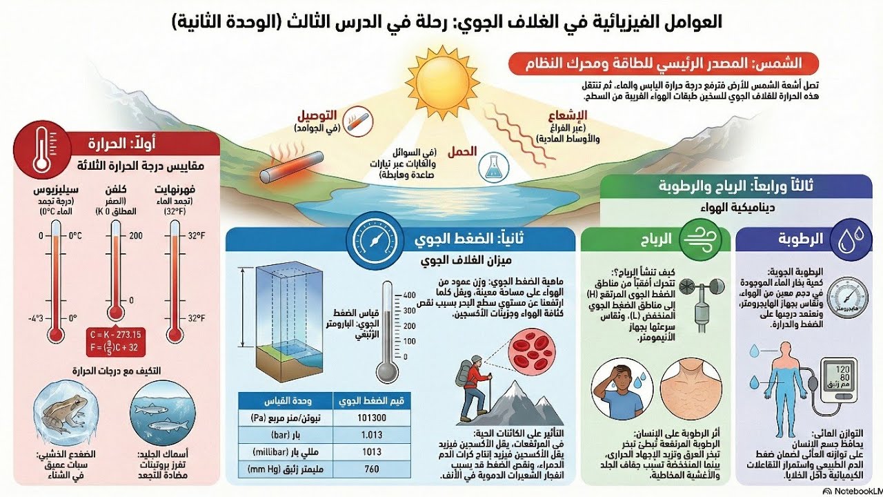 فيزياء الغلاف الجوي - الصف الأول الثانوي 