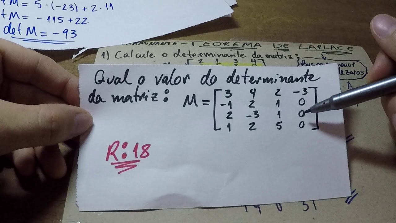 Teorema de Laplace e Regra de Chió