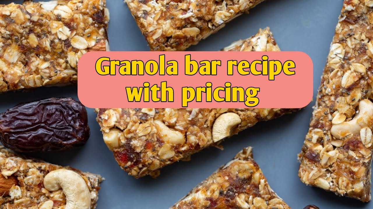 granola bar recipe with pricing in hindi @letsCOOKIt #granolabarrecipes