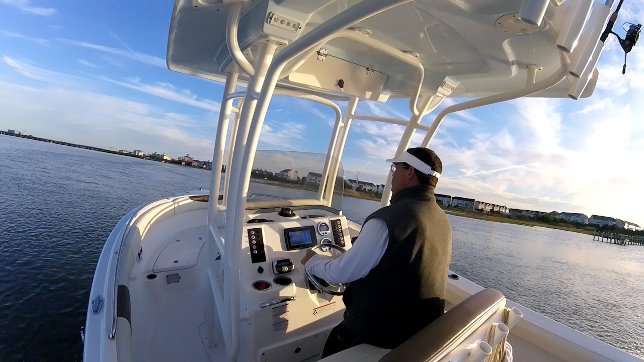 Chris Fishing on His New Robalo R222ES - Fishing Ocean City, Maryland