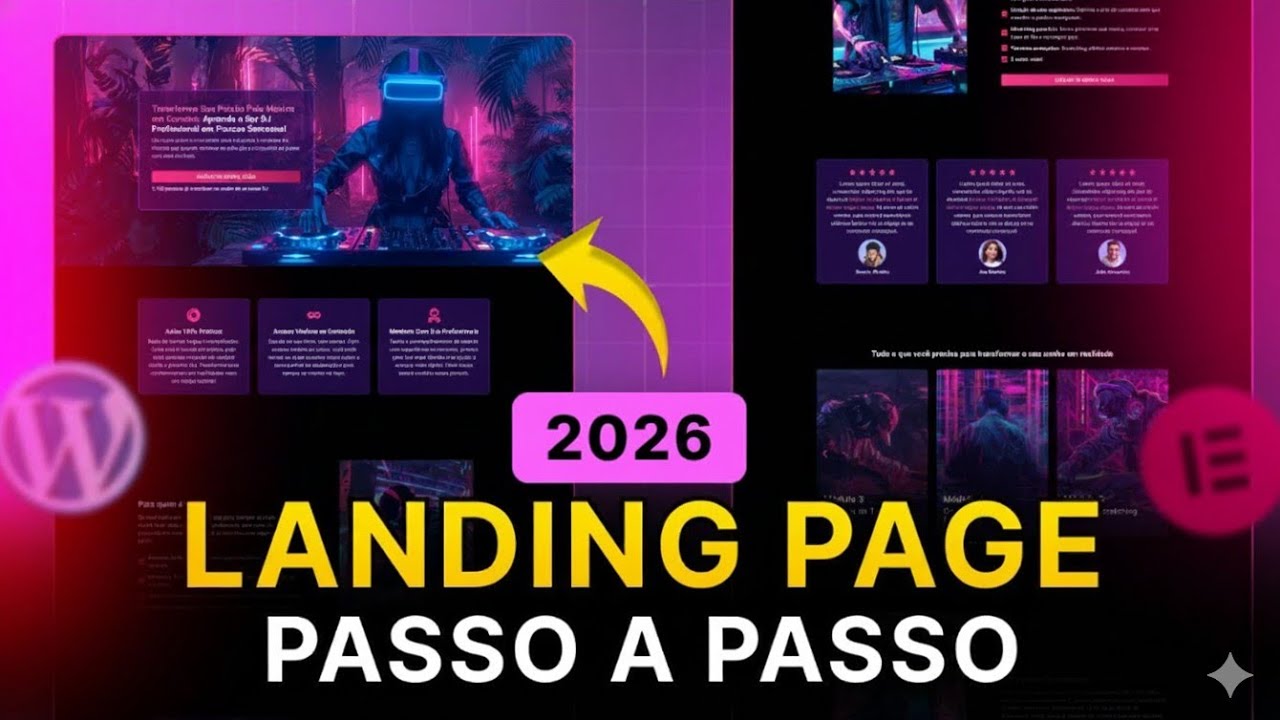 Como criar uma LANDING PAGE no WordPress e Elementor grátis em 2026 -PÁGINA DE VENDAS alta conversão