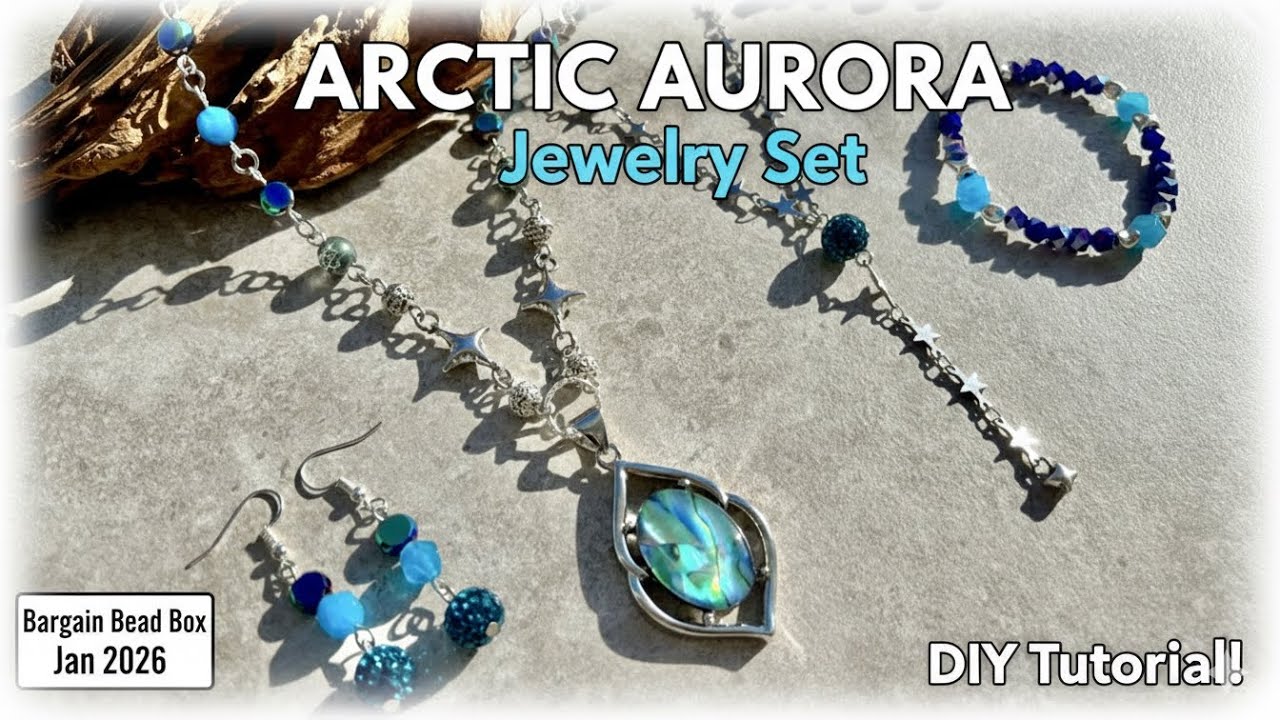 I Made a Full Jewelry Set from the Arctic Aurora Bead Box 💙