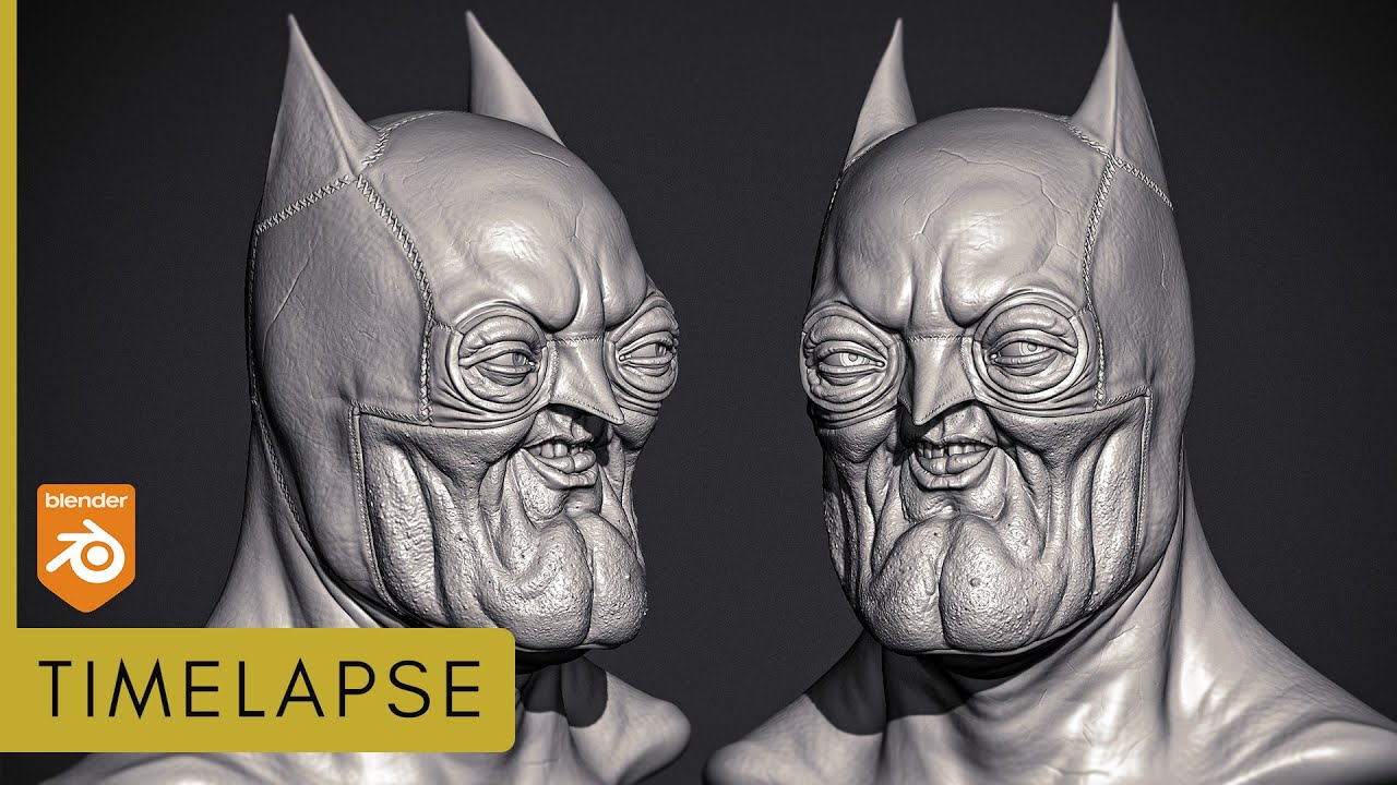 Silly Batman Part 1 - Blender Speed Sculpt