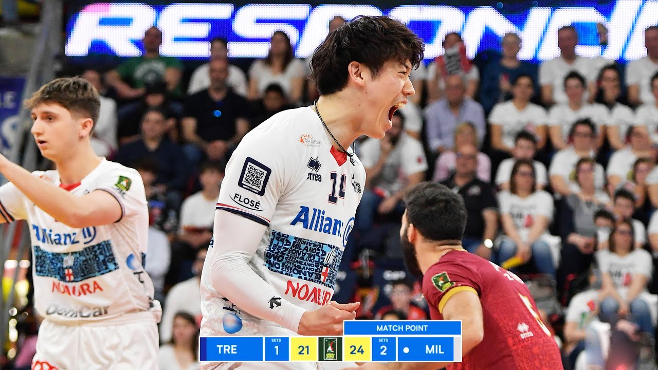 Yuki Ishikawa DESTROYED Trentino in Italian Volleyball League 2024 !!!