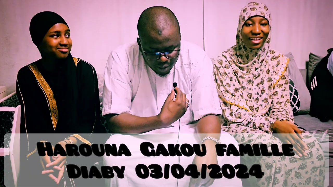 Harouna Gakou avec famille Diaby
