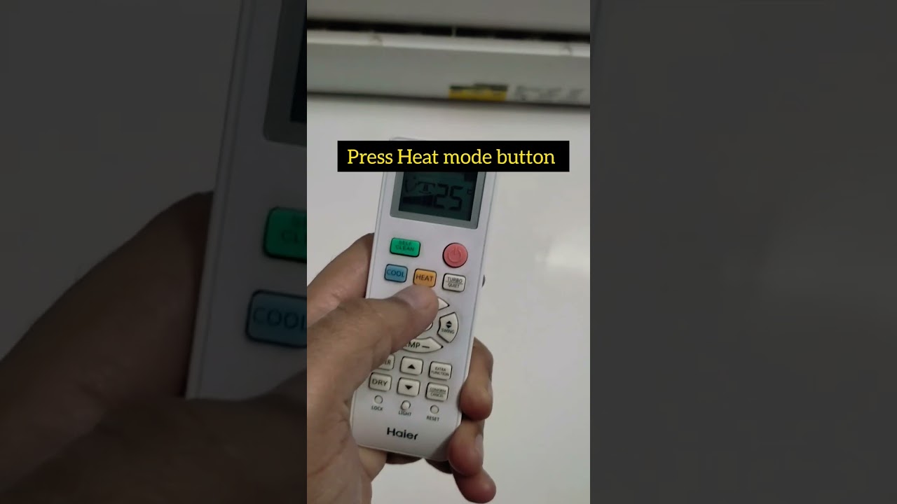 Heat mode on Haier dc inverter #shorts