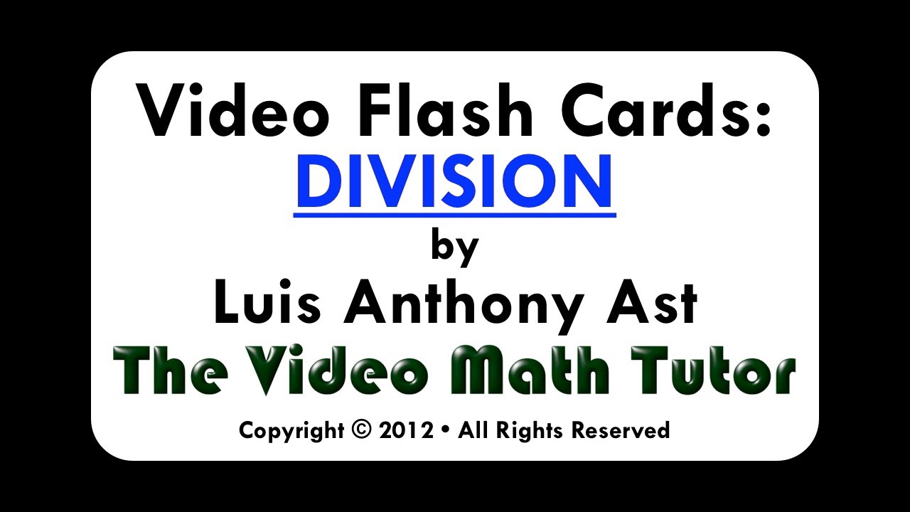 Video Flash Cards: Division by 8