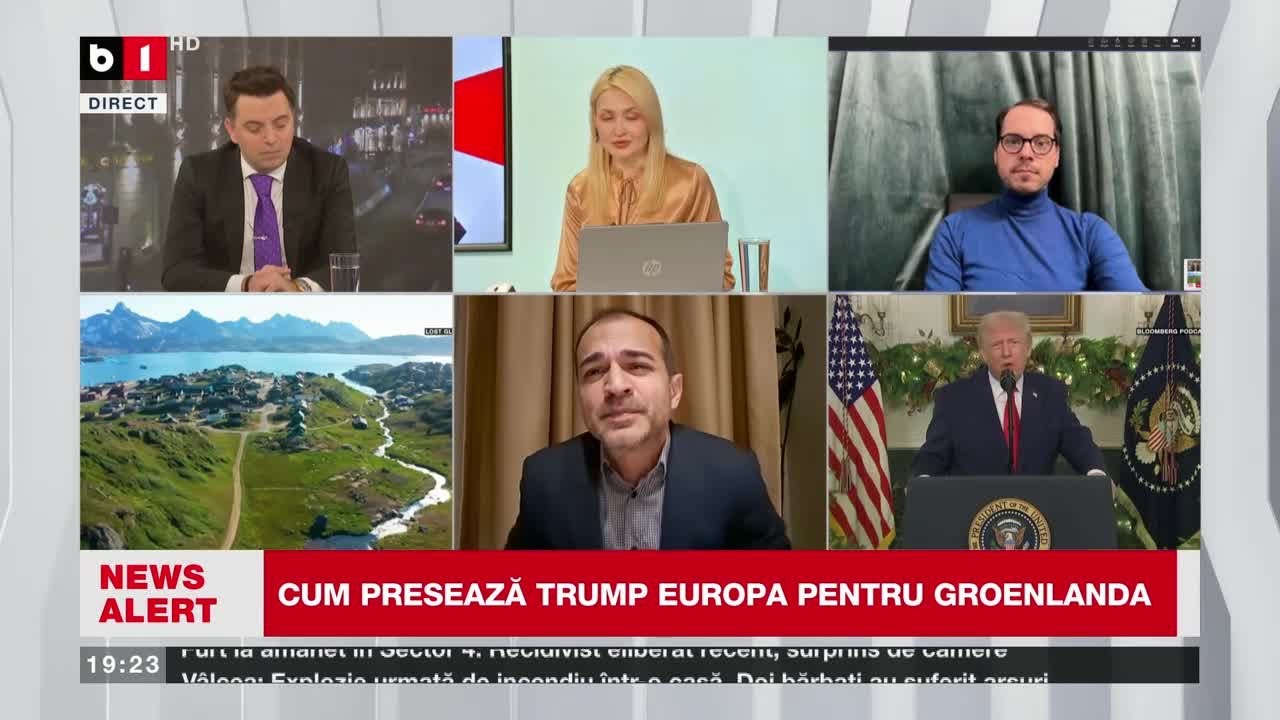SPECIAL B1. TRUMP AMENINȚĂ MAI MULTE ȚĂRI CU SANCȚIUNI/ TRUMP PRESEAZĂ EUROPA PT. GROENLANDA.P2/2
