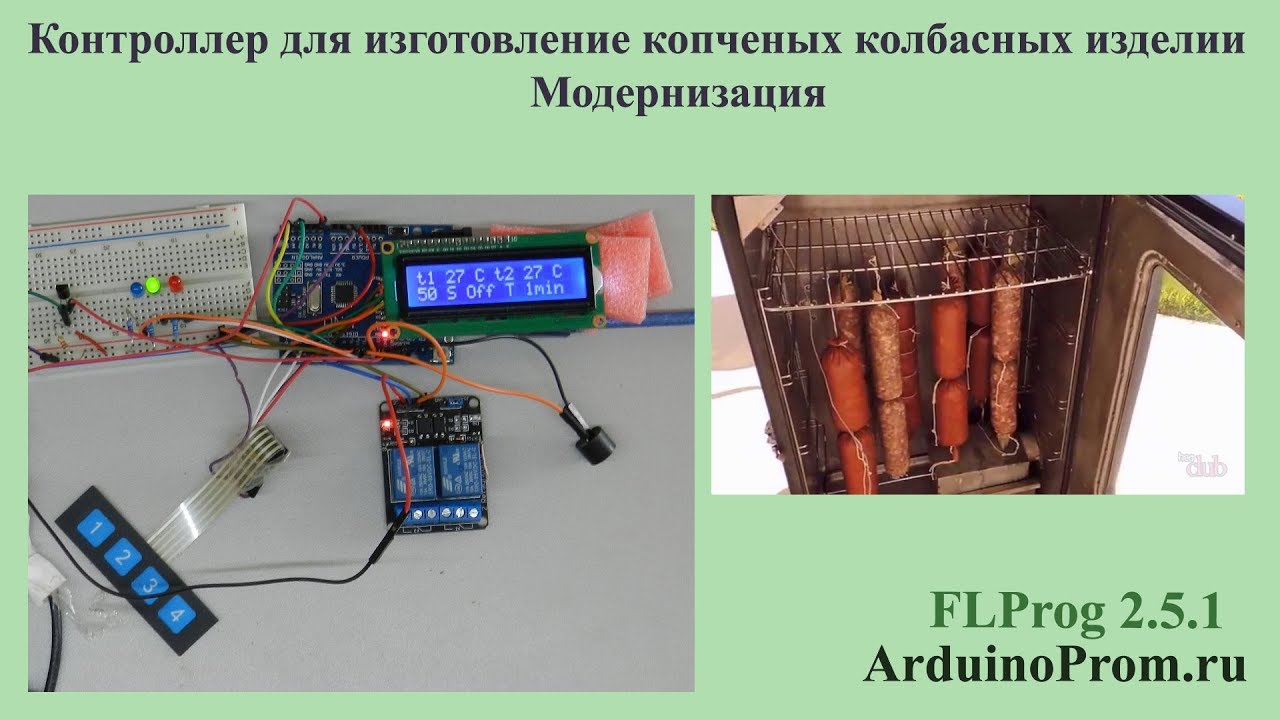 Контроллер для изготовления копченых колбасных изделий своими руками  - модернизированный