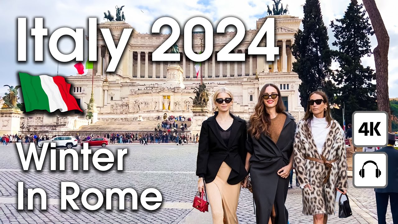 Italy 🇮🇹 Winter in Rome [ 4K ] Walking tour