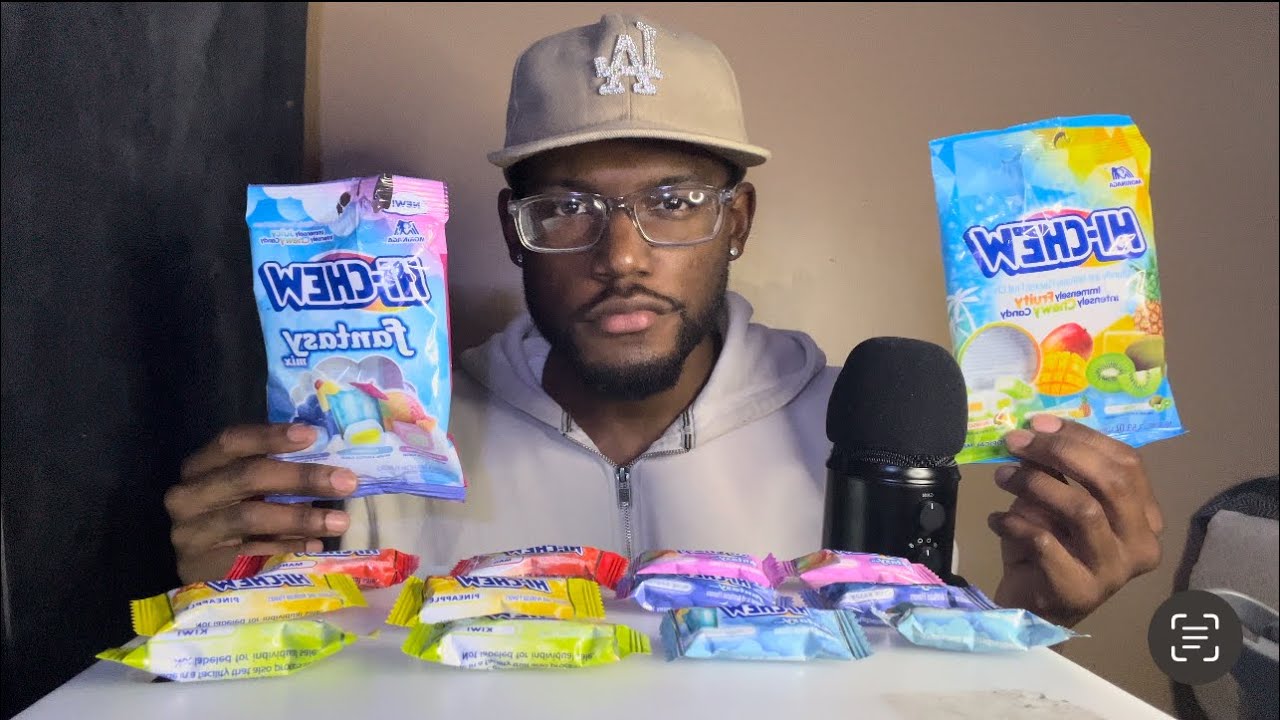 ASMR| Eating Hi-Chew Tropical Mix and *NEW* Fantasy Mix 🍬 (Chewy AF)
