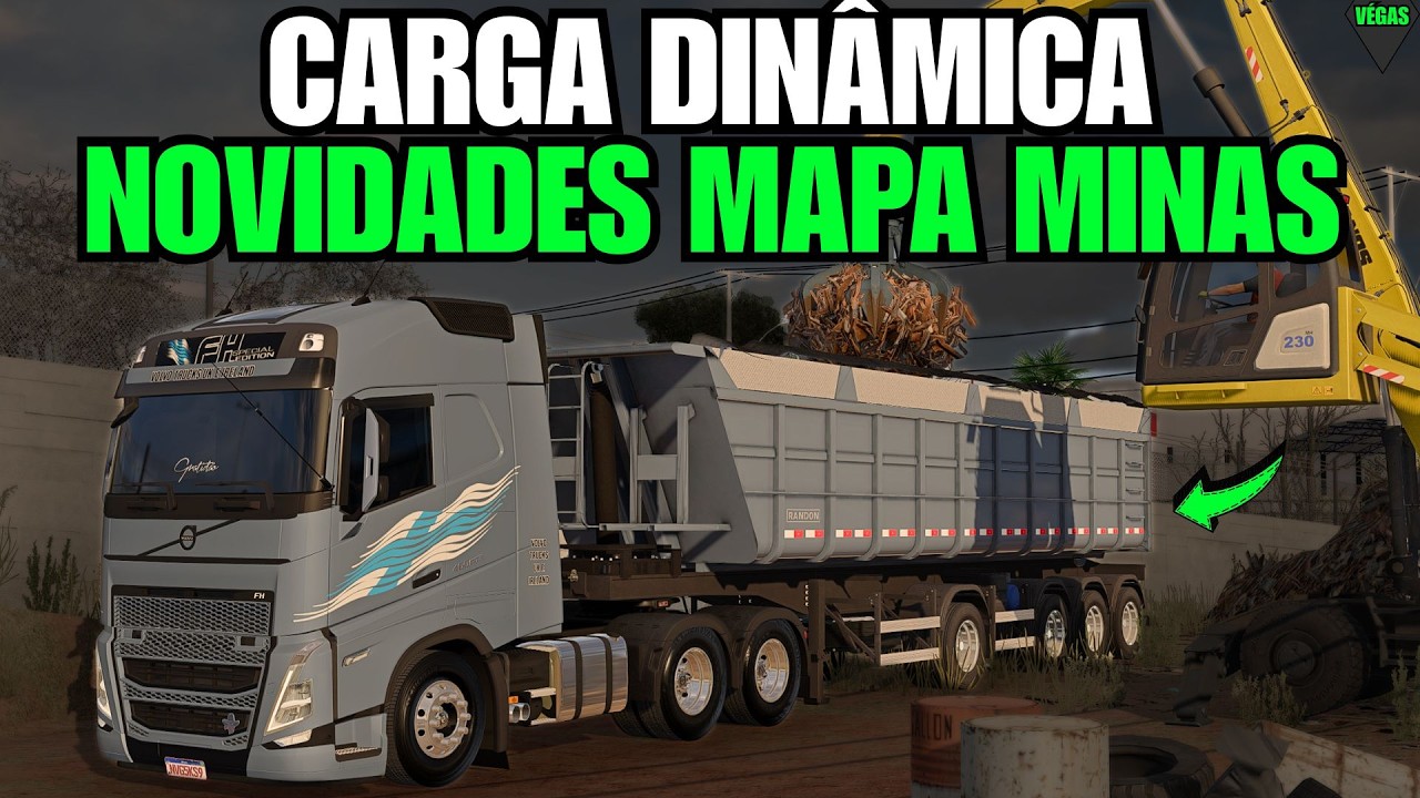 ets2 - volvo fh460 puxando sucata no sistema dinâmico -  atualização mapa MINAS GERAIS