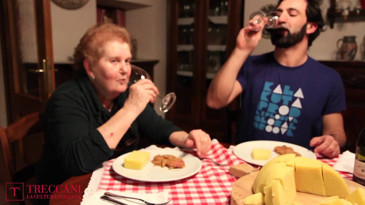 Nonne d’Italia in cucina - Polenta con salame, cipolle e aceto