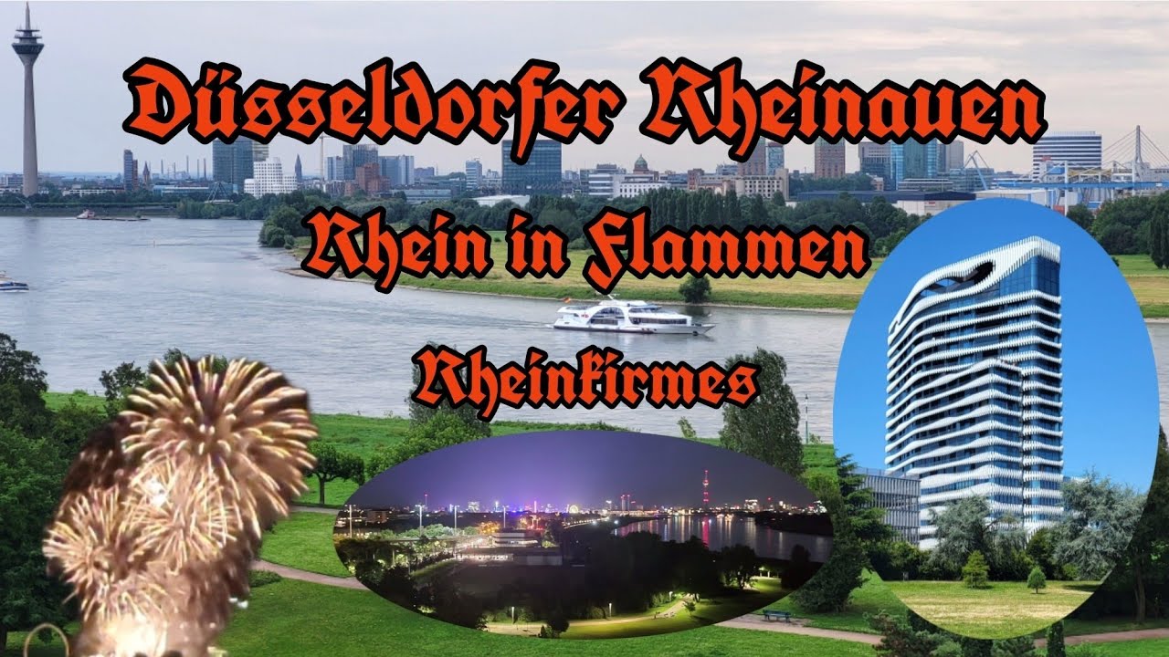 Rheinauen bei Düsseldorf - Rheinkirmes mit Feuerwerk - Meerbusch - The Zipper - Weekend