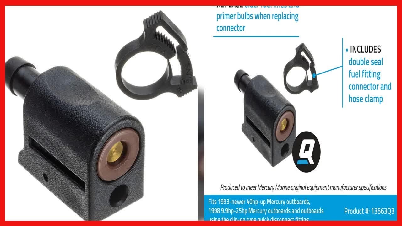 Quicksilver 13563Q3 Quick Disconnect Fuel Line Fitting