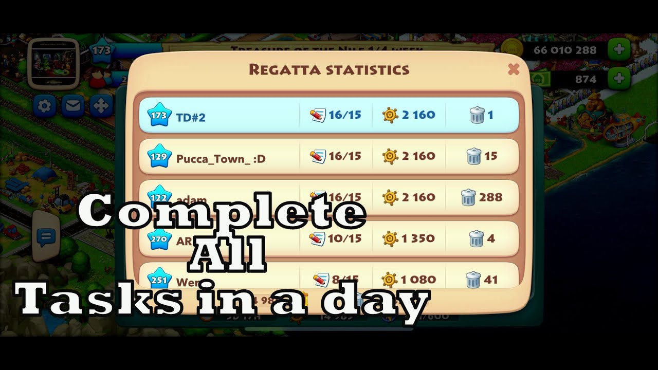 TOWNSHIP Completing All Regatta Tasks in a Day !!!