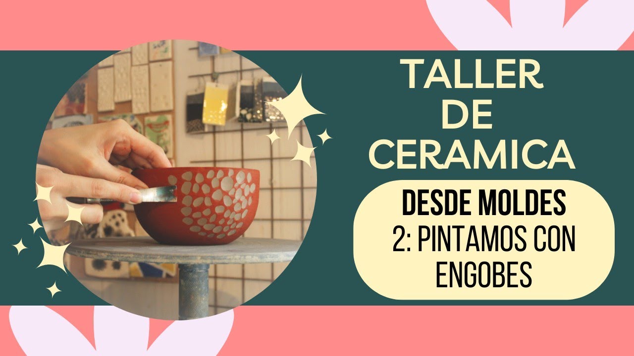 Ceramica desde moldes 2: Pintamos con engobes sobre la pieza cruda y dibujamos (esgrafiado)