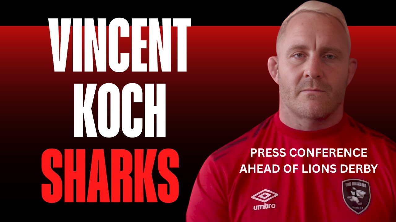 SHARKS:  Vincent Koch faces the media before the derby against the Lions
