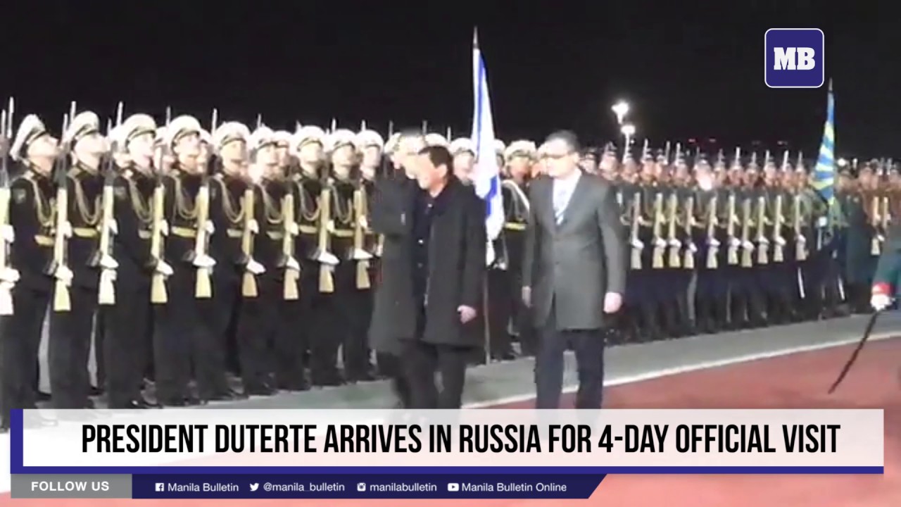 President Duterte arrives in Russia for 4-day official visit