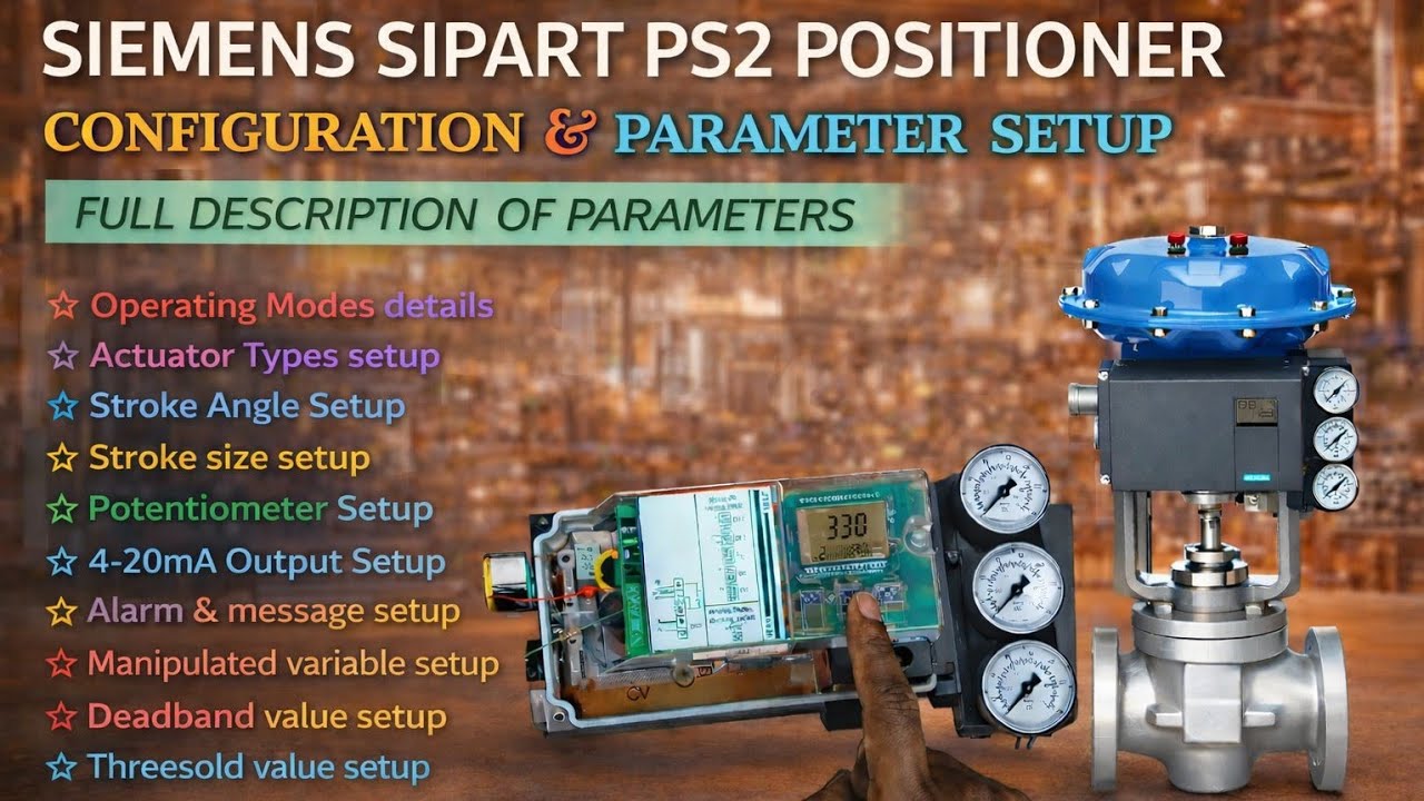Siemens Sipart PS2 Postioner Configuration & Parameter setup #positioner #instrumentation #siemens 