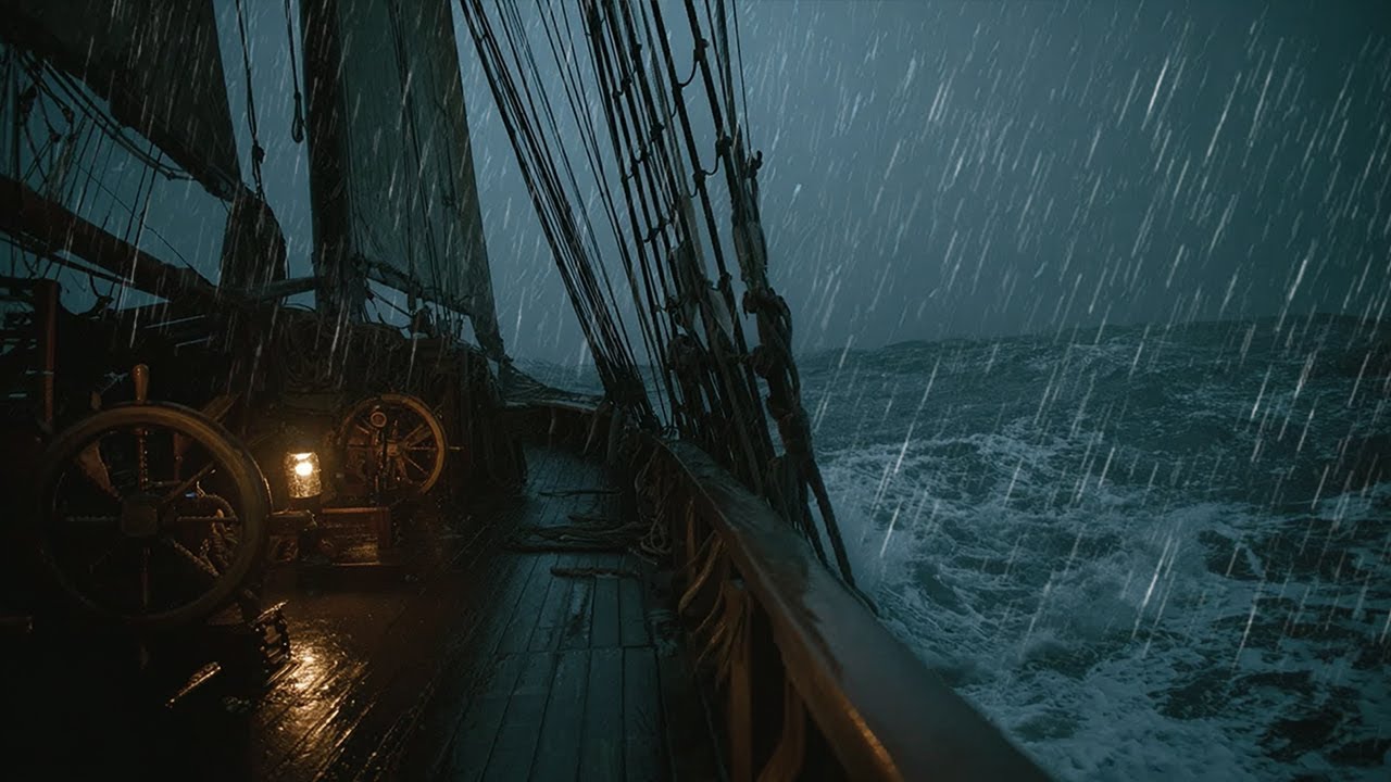 Sleep Immediately on a Rainstorm Night with Heavy Rain & Big Wave on Ocean |Thunder Sounds for Relax