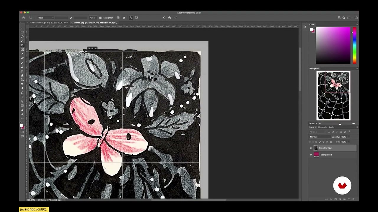vectorizando y limpiando el boceto