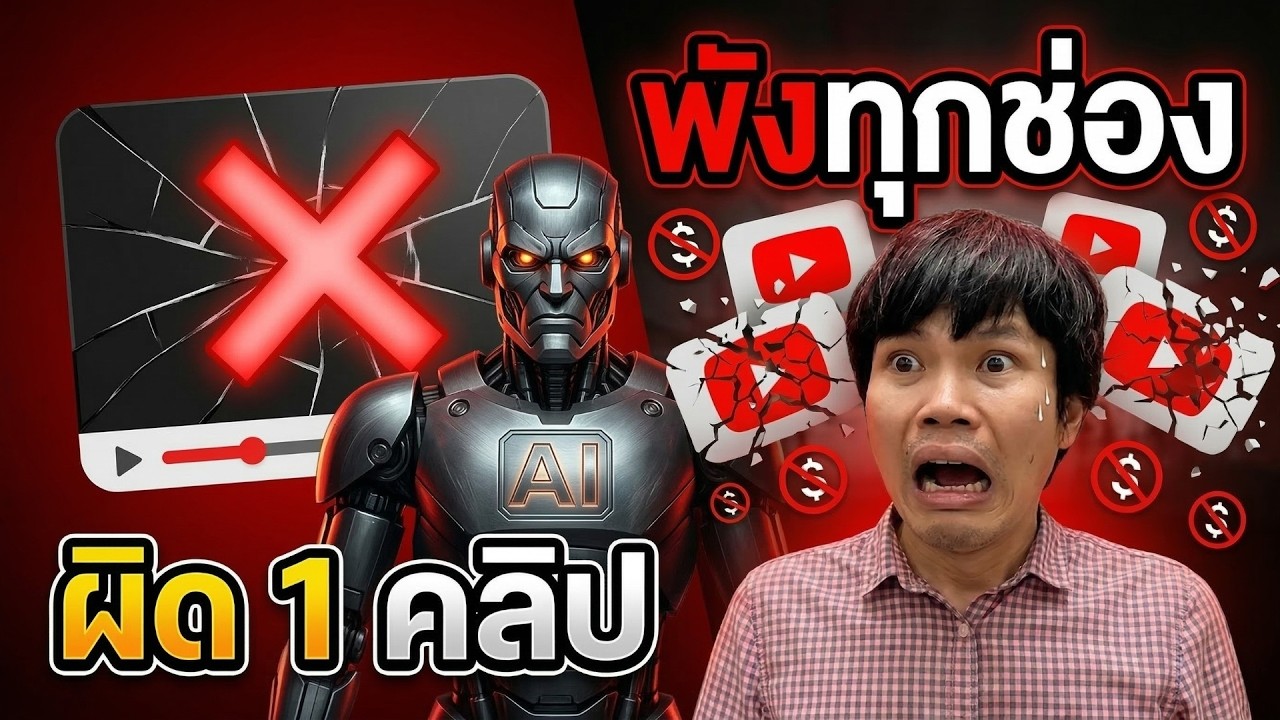 อุทาหรณ์ ผิด 1 คลิป พังทุกช่อง วิธีแก้โดนปิดสร้างรายได้ถาวร