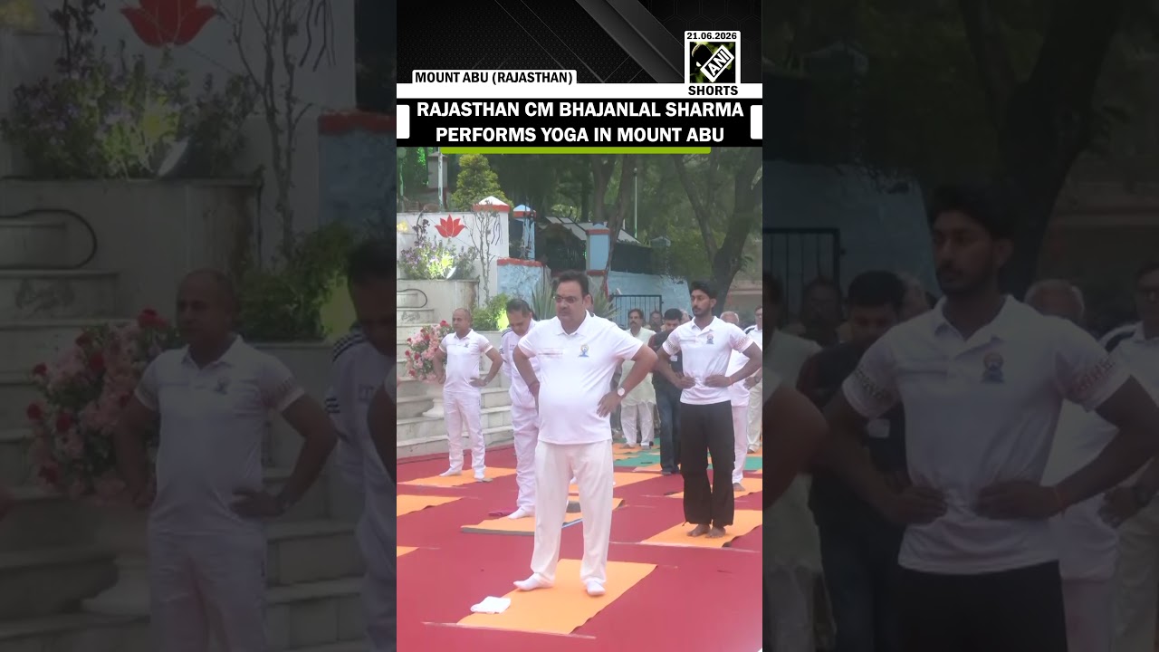 Rajasthan CM Bhajanlal Sharma performs Yoga in Mount Abu on 12th International Yoga Day