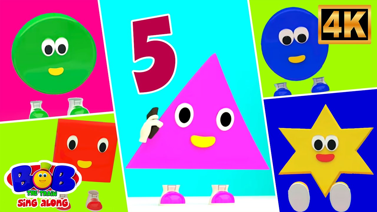 Five Little Shapes, Fun Learning Song for Kids & Toddlers