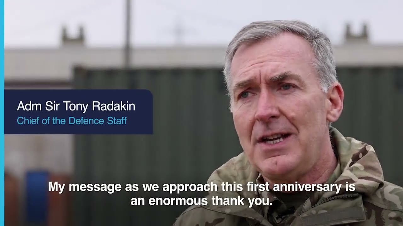 Message of thanks from Chief of the Defence Staff Admiral Sir Tony Radakin