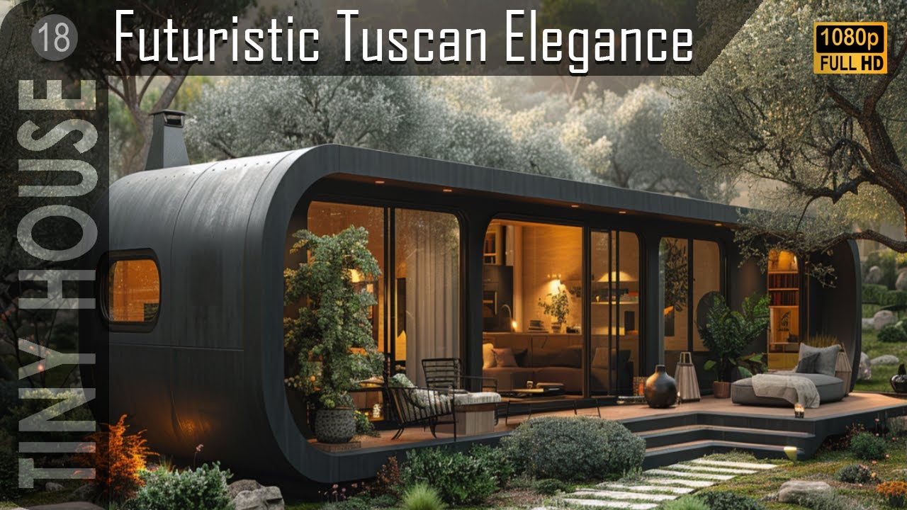 EXPLORE 15 FUTURISTIC TUSCAN-INSPIRED TINY HOUSE DESIGNS : Black Tiny House Exteriors & Interiors
