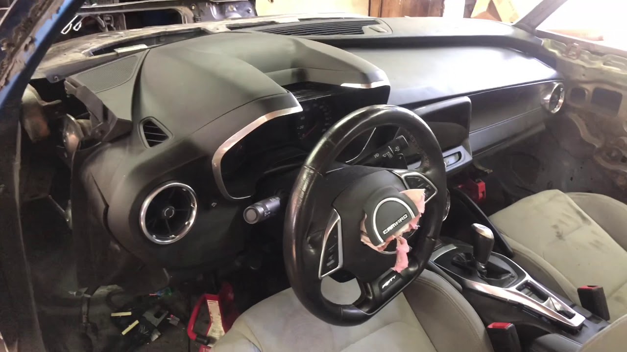 Mocking up the 2017 Camaro dash in the 72 chevelle convertible.