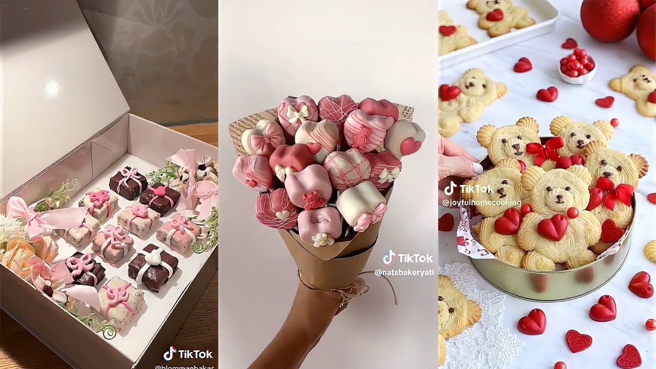 Aesthetic valentine baking💝🎀 | tiktok compilation
