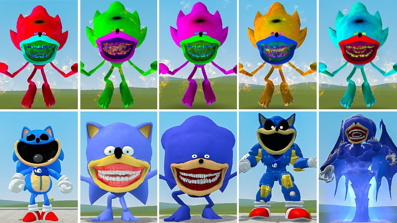 EVOLUTION OF ALL SONIC SUPER VS ALL SONIC MECHATITAN FAMILY ? in Garrysmod!,...