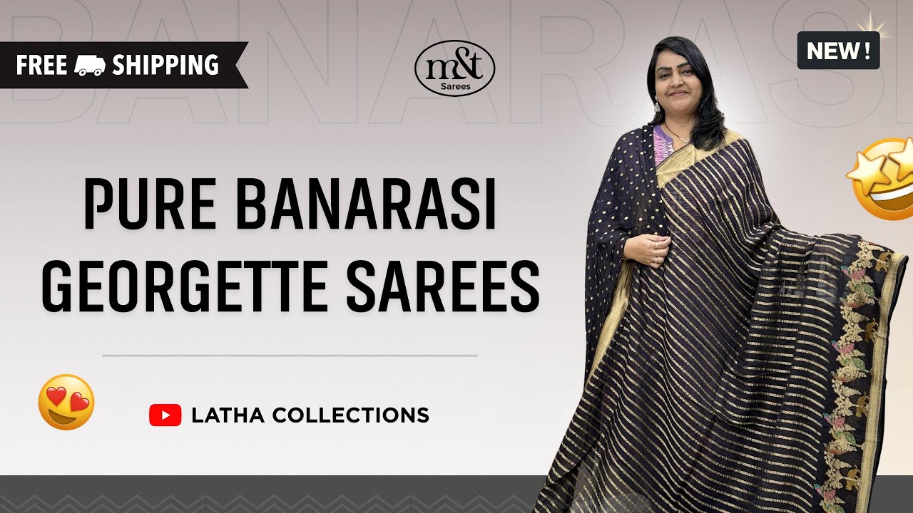 #001 Pure Banarasi Georgette Sarees.#georgette #saree #onlineshopping #freeshipping