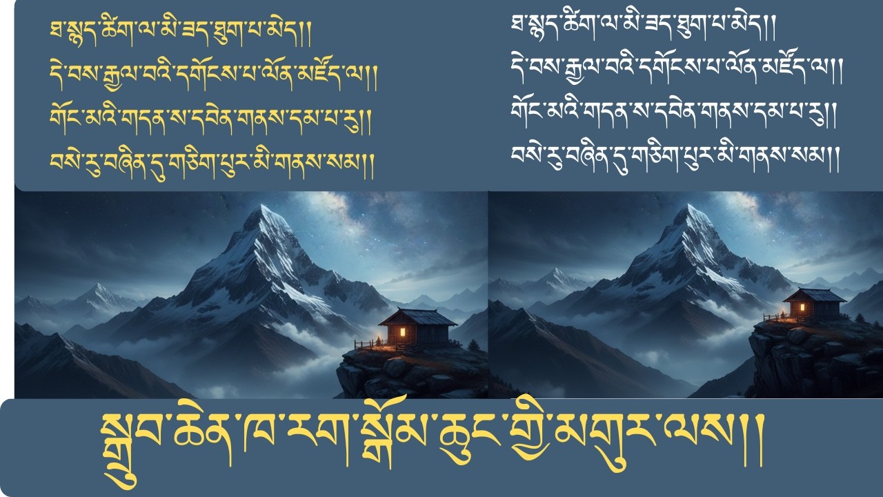 སྒྲུབ་ཆེན་ཁ་རག་སྒོམ་ཆུང་གྱི་མགུར་ལས།། Song of Realization: Go Beyond Words |