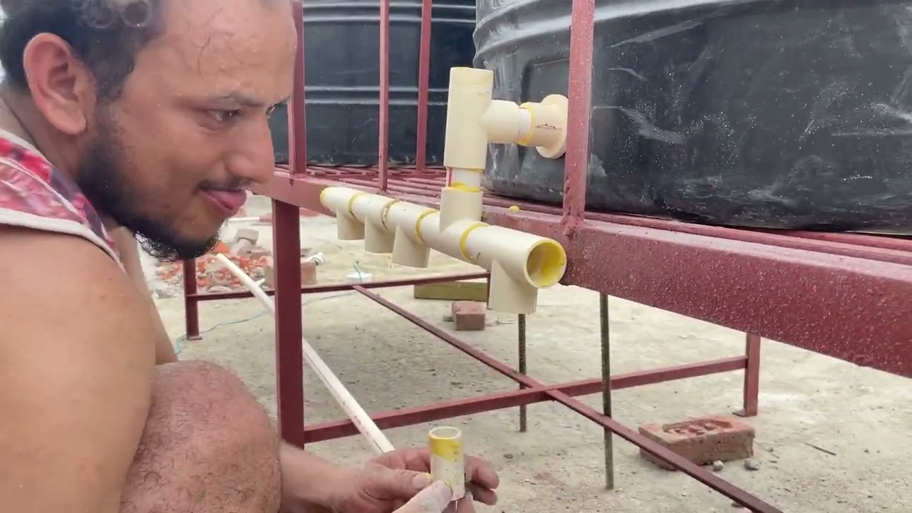 Easy way to connect a water tank // How to installation 2000L water tank ? #watertank #tankfutting