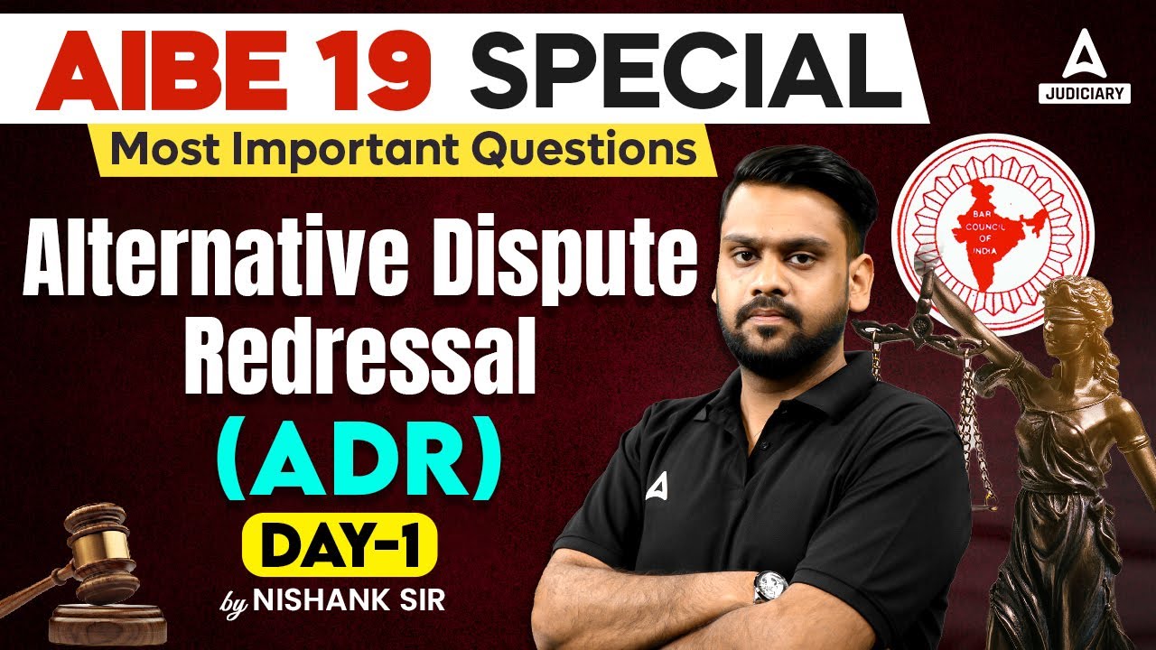 AIBE 19 | Alternative Dispute Redressal  | Most Important MCQ | AIBE 19 Special | By Nishank Sir