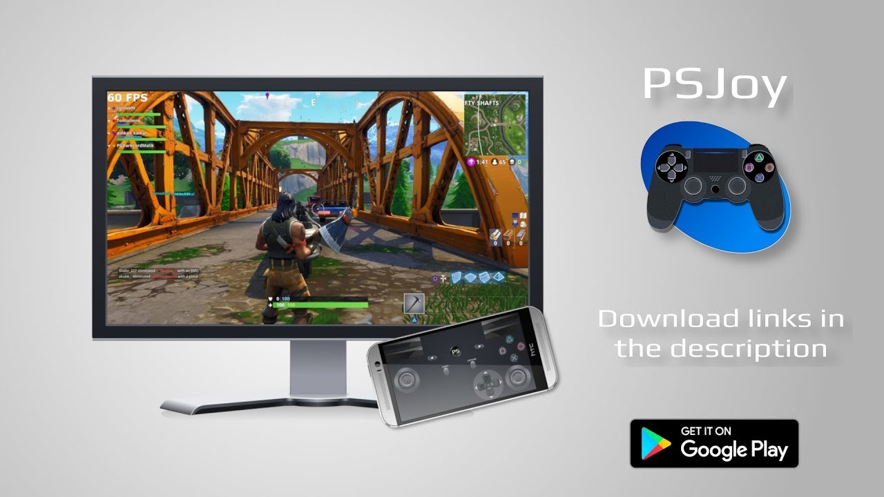 PSJoy Setup - How to use your Android smartphone as Dualshock gamepad for your PS4
