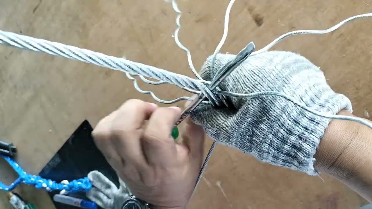 HOW TO MAKE EYE SPLICE ON 6 STRAND IWRC WIRE ROPE