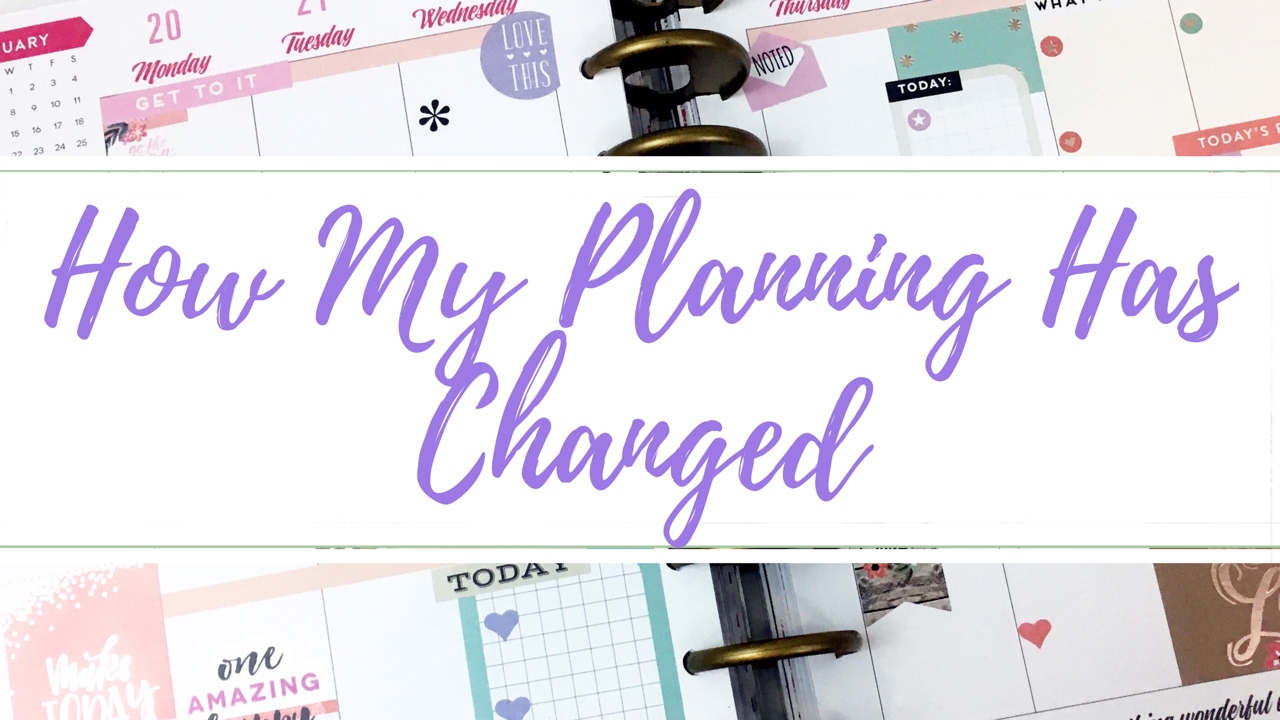 How My Planning Style Has Changed