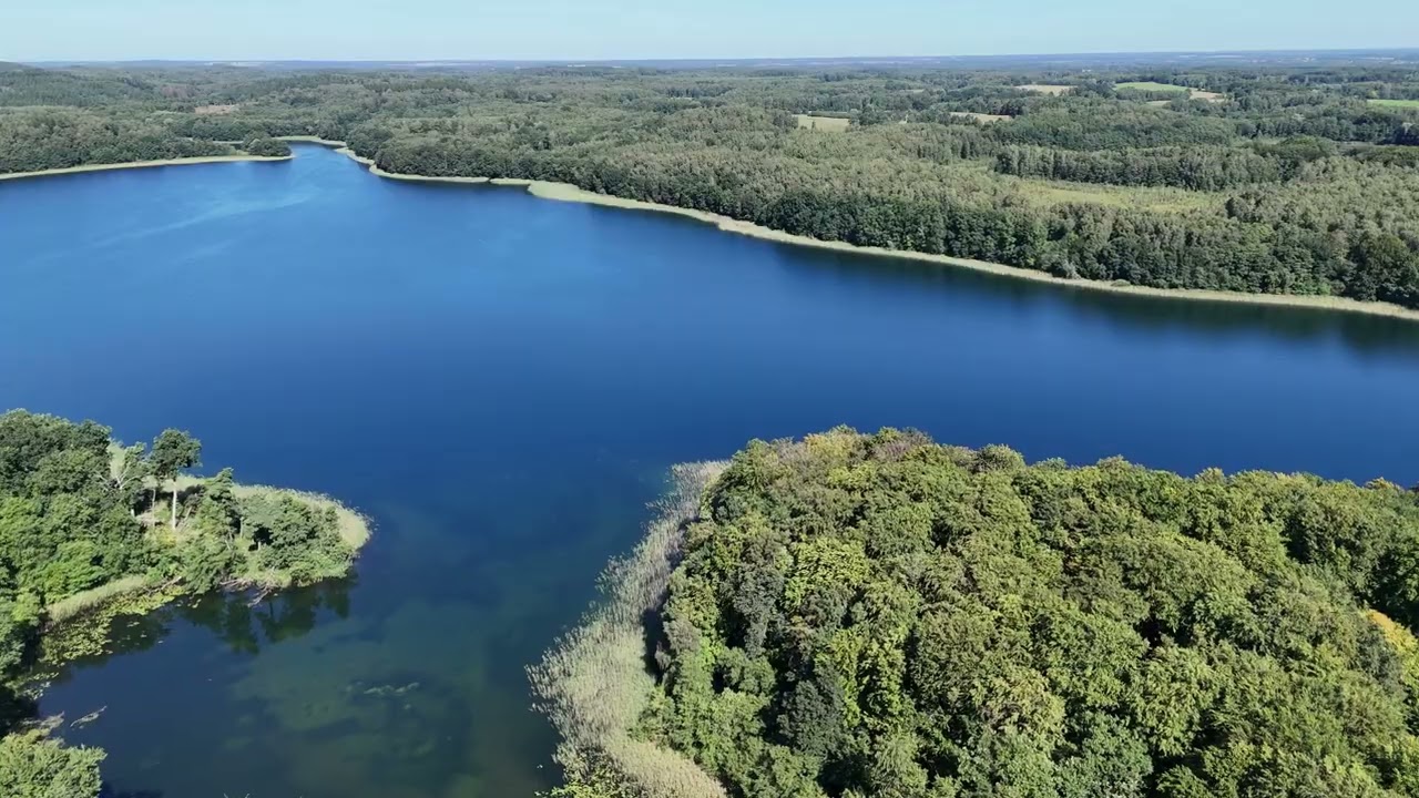 jezioro Ińsko, widok z lotu ptaka