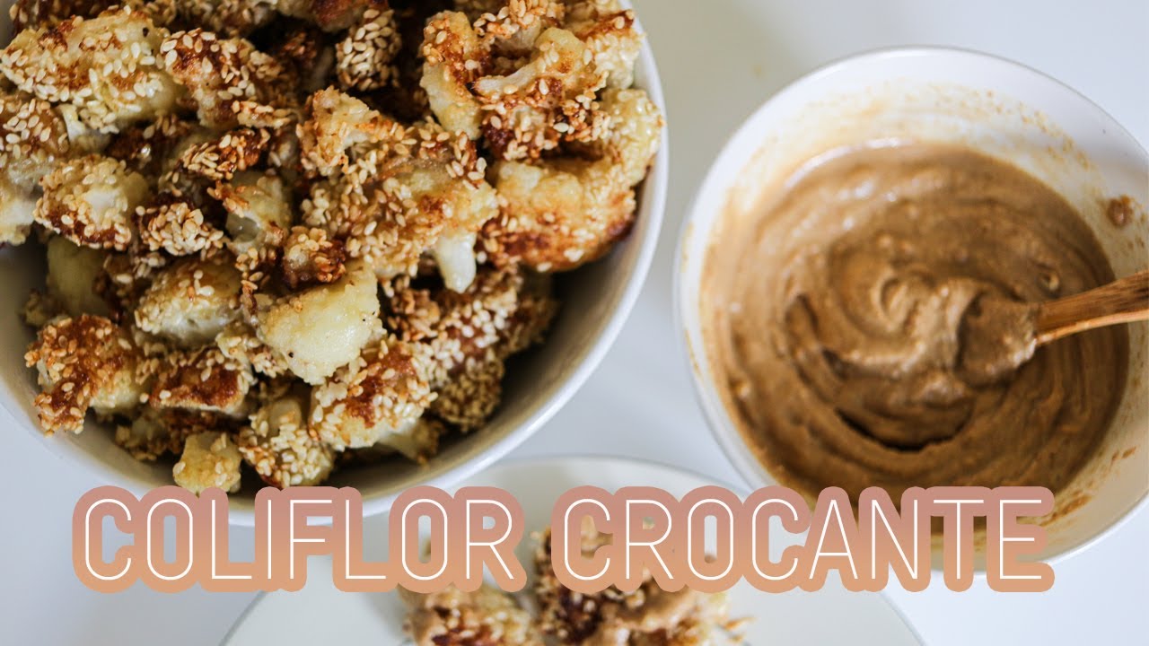 Receta Coliflor saludable CROCANTE 🤤 + receta salsa!