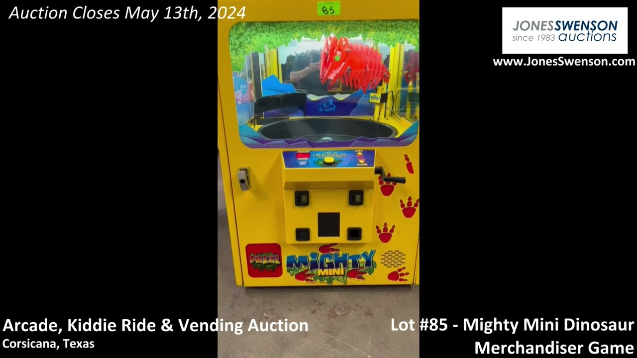 Lot #85 : Mighty Mini Dinosaur Merchandiser Arcade Game