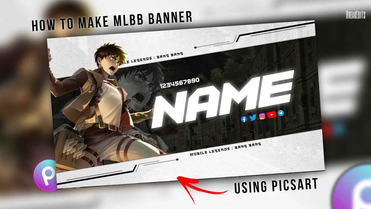 HOW TO MAKE MLBB BANNER USING PICSART |TUTORIAL | 2025
